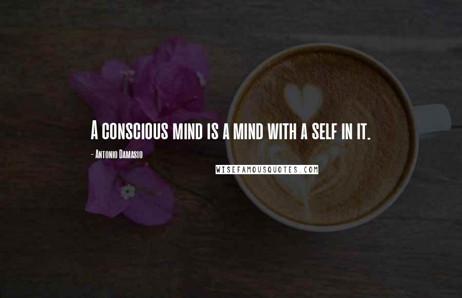 Antonio Damasio quotes: A conscious mind is a mind with a self in it.