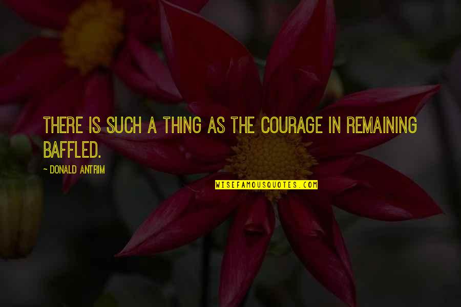 Antrim Quotes By Donald Antrim: There is such a thing as the courage
