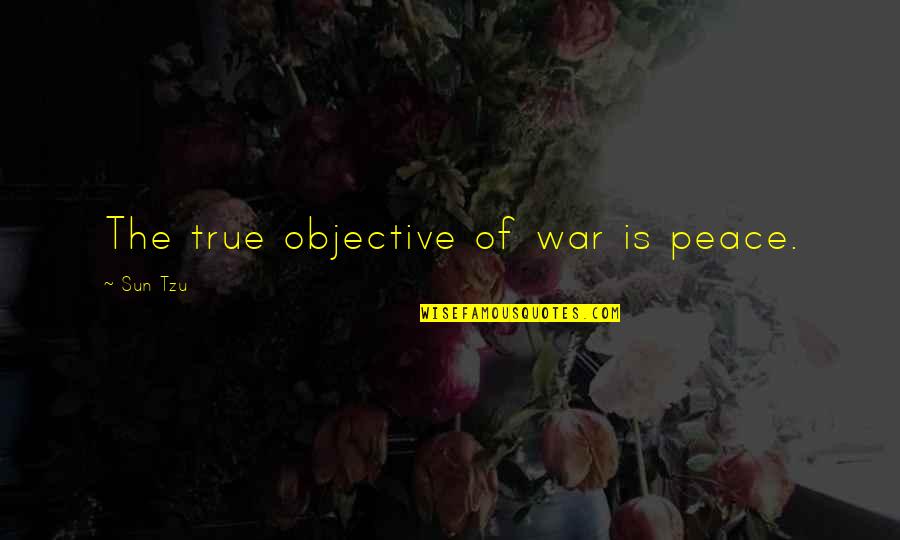 Anulus Lymphaticus Quotes By Sun Tzu: The true objective of war is peace.