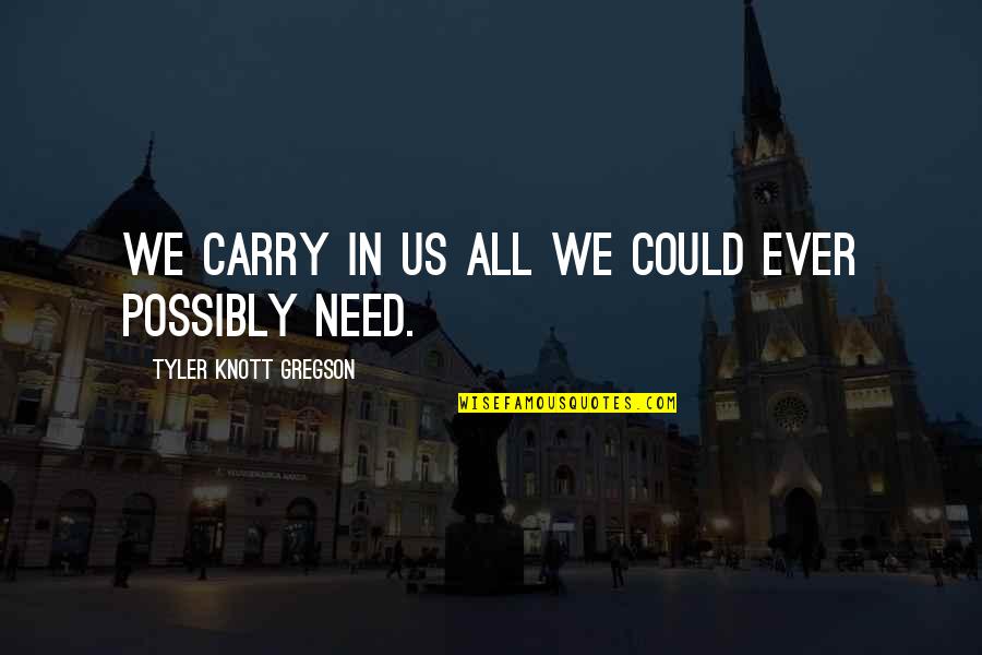 Anuszkiewicz Print Quotes By Tyler Knott Gregson: We carry in us all we could ever