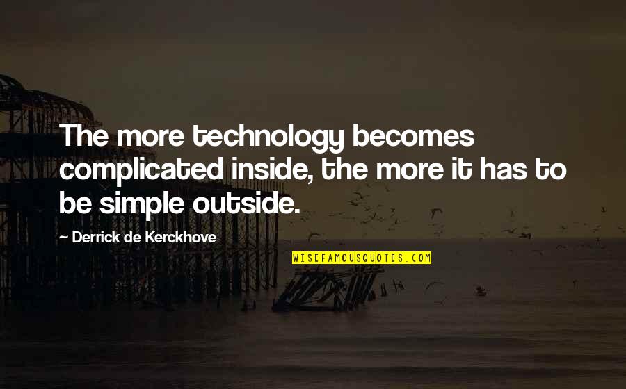 Anwarul Kabir Quotes By Derrick De Kerckhove: The more technology becomes complicated inside, the more