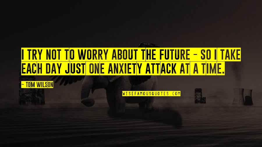 Anxiety About The Future Quotes By Tom Wilson: I try not to worry about the future Anxiety About The Future Quotes By Tom Wilson: I try not to worry about the future