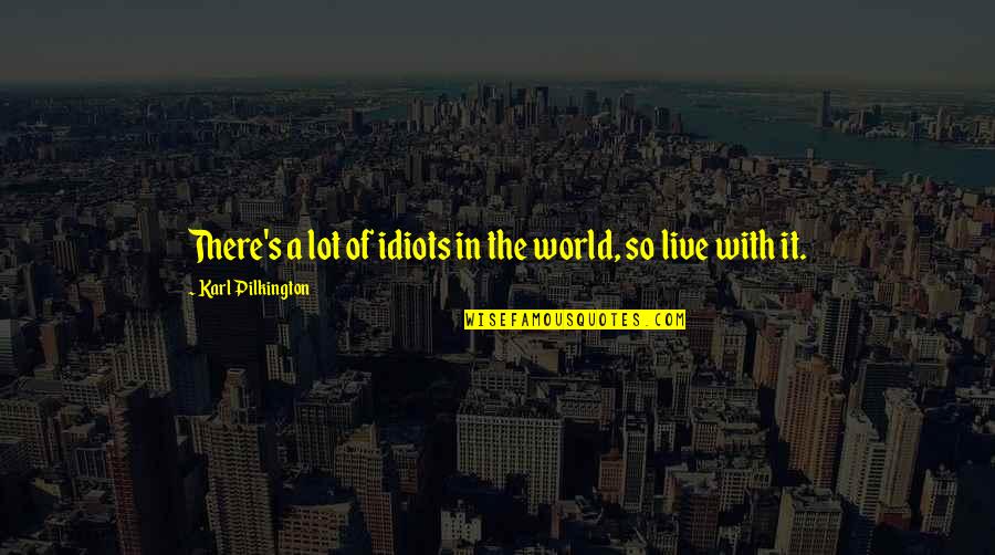 Anxiety And Relationships Quotes By Karl Pilkington: There's a lot of idiots in the world,