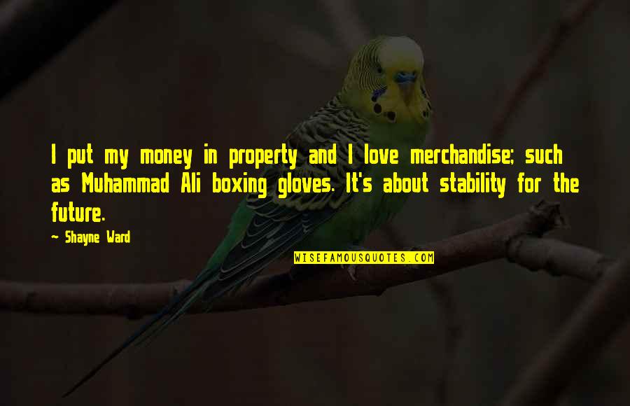 Anxiety Depression Self Hate Quotes By Shayne Ward: I put my money in property and I Anxiety Depression Self Hate Quotes By Shayne Ward: I put my money in property and I
