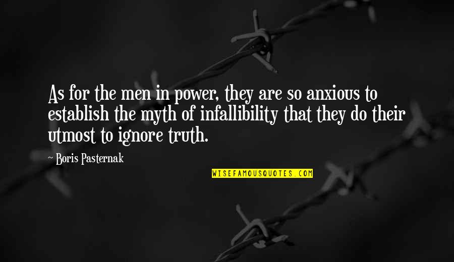 Anxious Quotes By Boris Pasternak: As for the men in power, they are