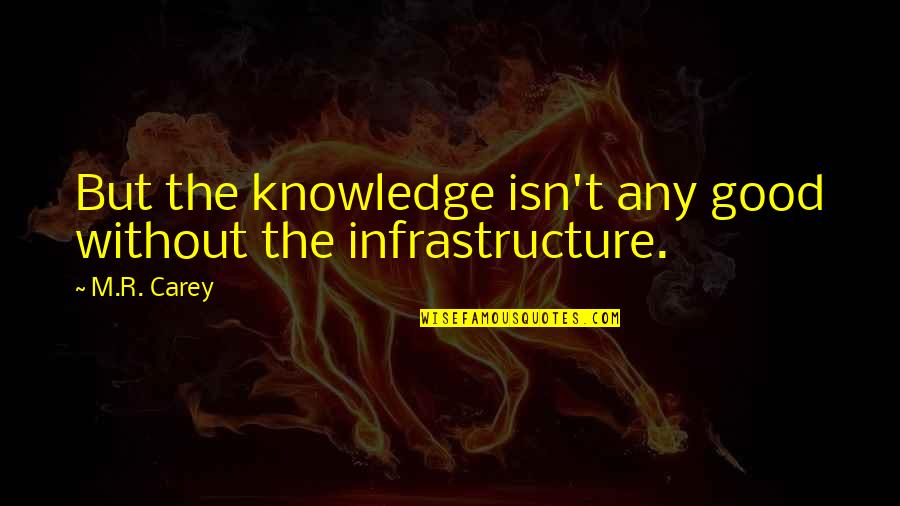 Any Good Quotes By M.R. Carey: But the knowledge isn't any good without the