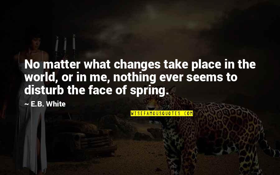 Anys Gowdie Quotes By E.B. White: No matter what changes take place in the Anys Gowdie Quotes By E.B. White: No matter what changes take place in the