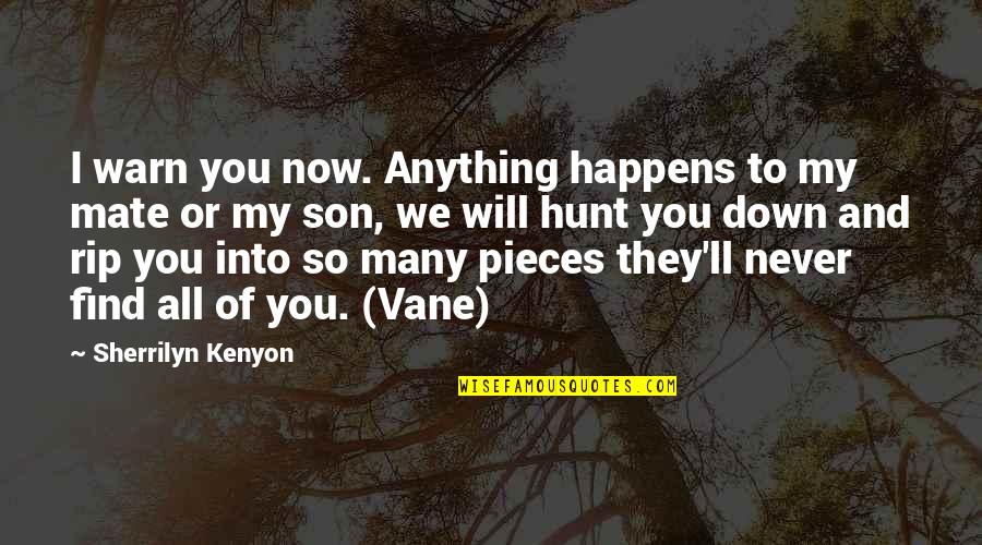 Anything For My Son Quotes By Sherrilyn Kenyon: I warn you now. Anything happens to my Anything For My Son Quotes By Sherrilyn Kenyon: I warn you now. Anything happens to my