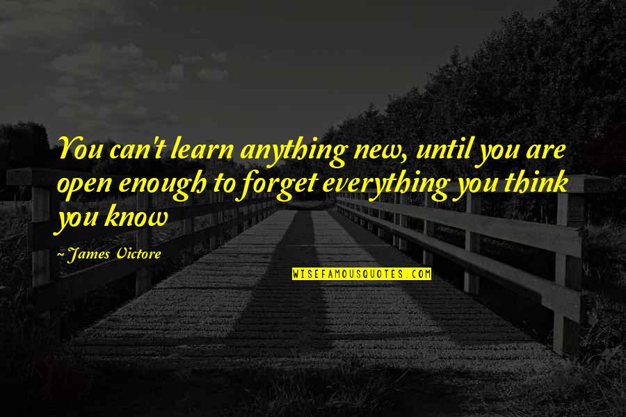 Anything New Quotes By James Victore: You can't learn anything new, until you are