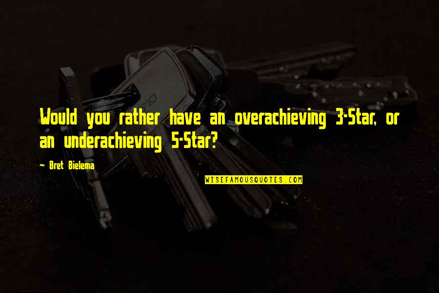 Anythink 24 7 Quotes By Bret Bielema: Would you rather have an overachieving 3-Star, or
