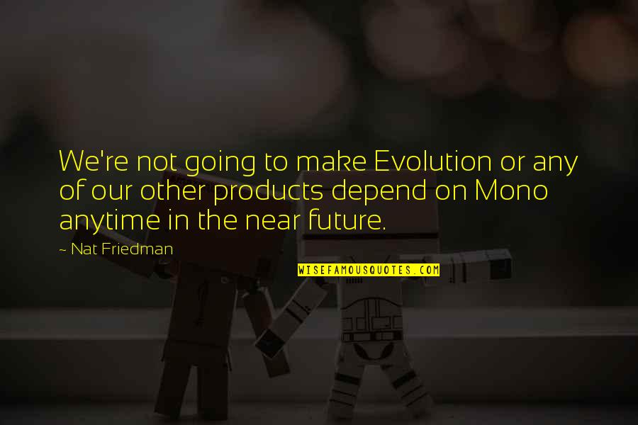 Anytime Quotes By Nat Friedman: We're not going to make Evolution or any