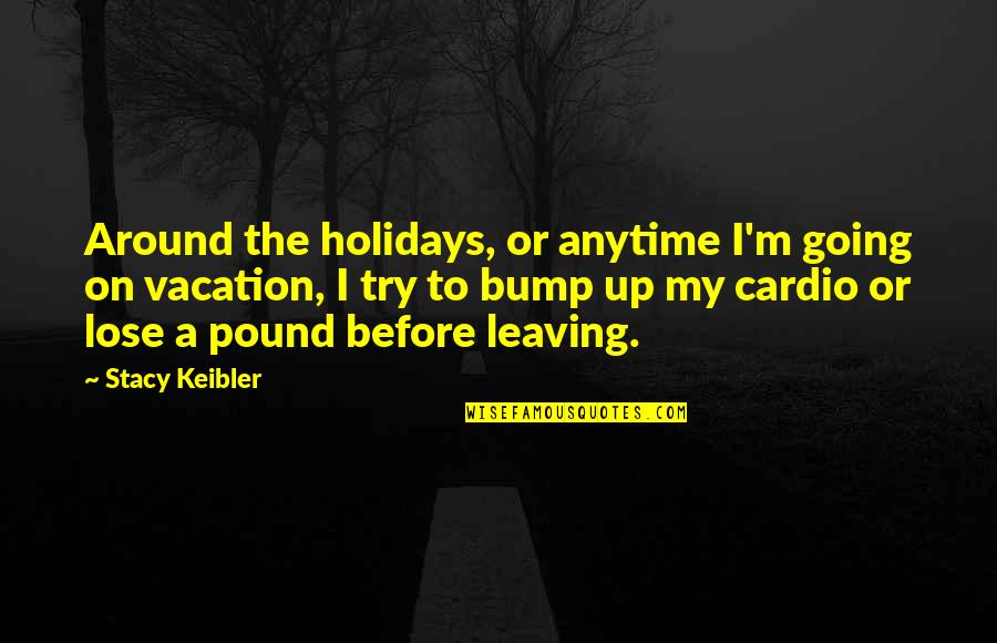 Anytime Quotes By Stacy Keibler: Around the holidays, or anytime I'm going on