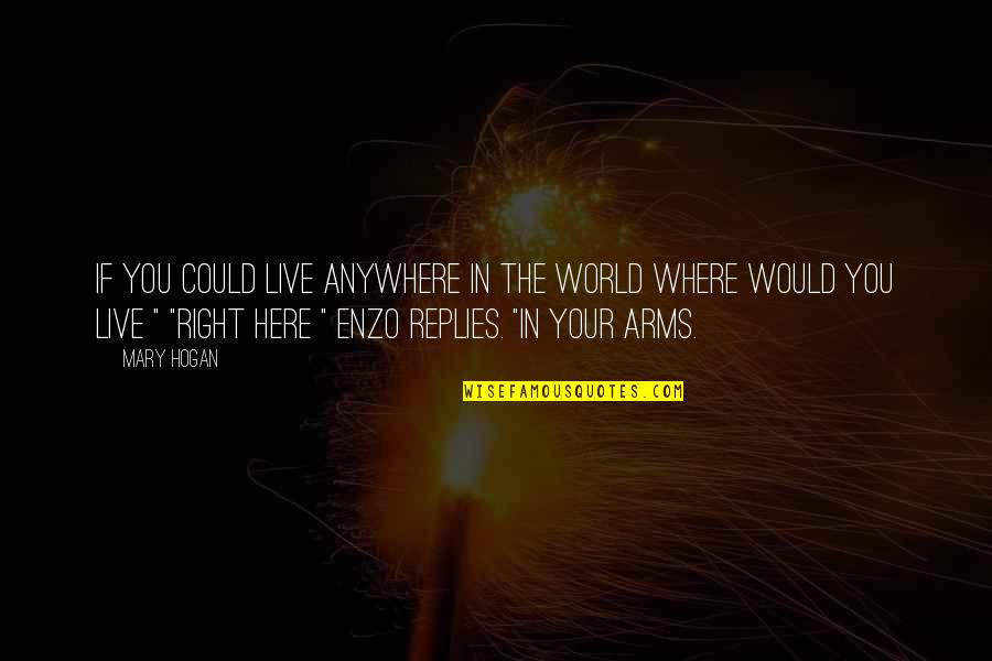 Anywhere But Here Quotes By Mary Hogan: If you could live anywhere in the world