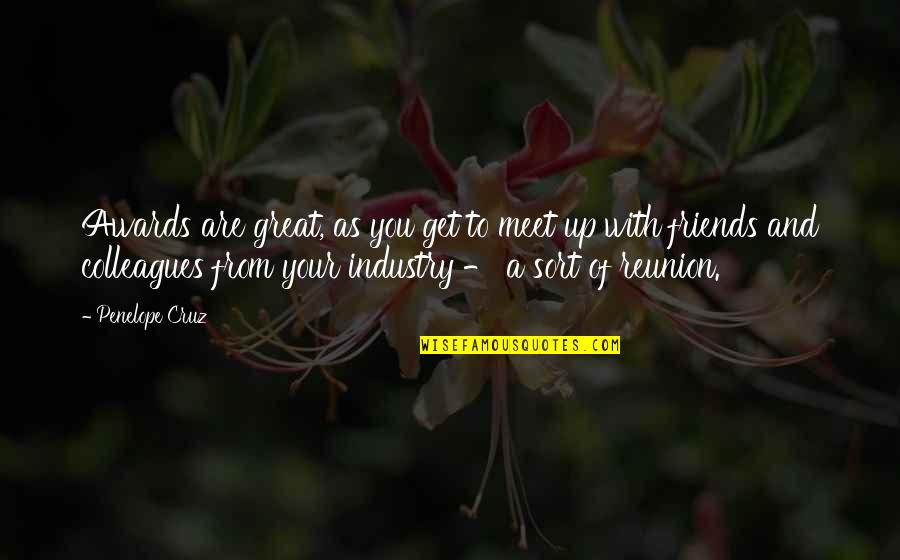 Anzelika Kikkas Quotes By Penelope Cruz: Awards are great, as you get to meet Anzelika Kikkas Quotes By Penelope Cruz: Awards are great, as you get to meet
