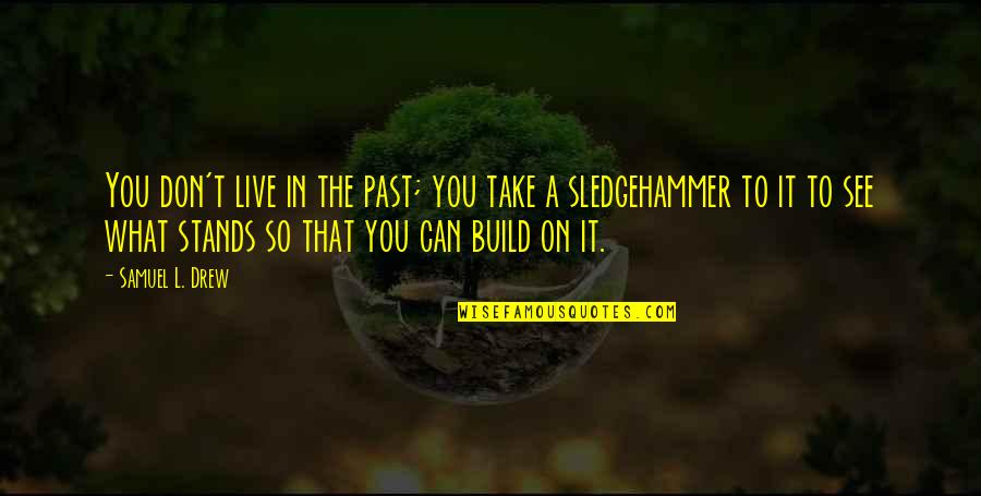 Anzelika Markiza Quotes By Samuel L. Drew: You don't live in the past; you take Anzelika Markiza Quotes By Samuel L. Drew: You don't live in the past; you take