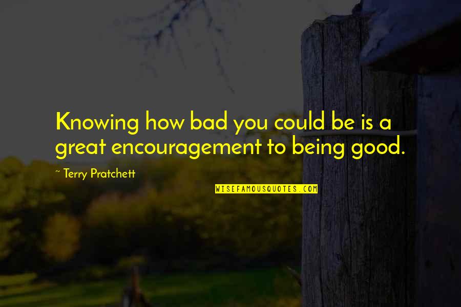 Aoic Quotes By Terry Pratchett: Knowing how bad you could be is a