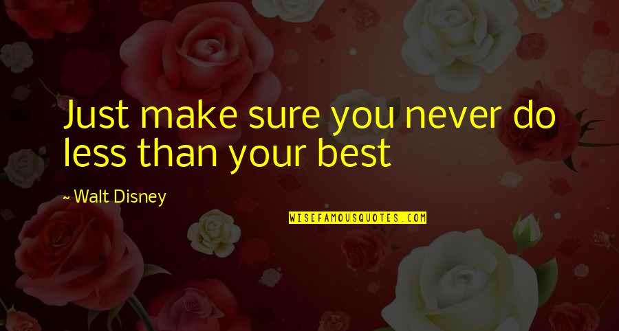 Aoshima Gravity Quotes By Walt Disney: Just make sure you never do less than Aoshima Gravity Quotes By Walt Disney: Just make sure you never do less than