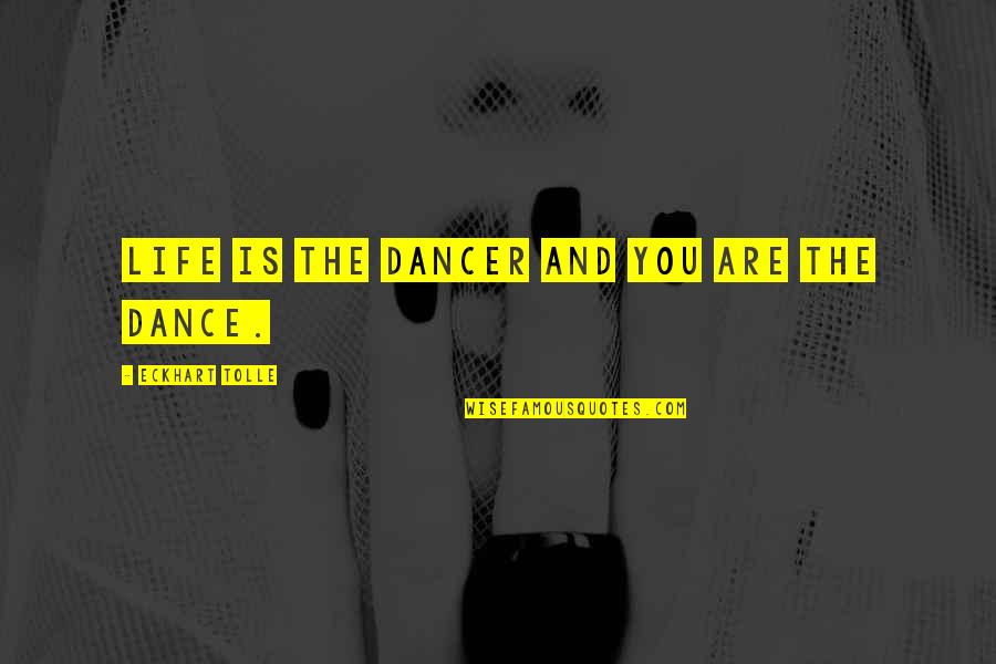 Apaiser Quotes By Eckhart Tolle: Life is the dancer and you are the