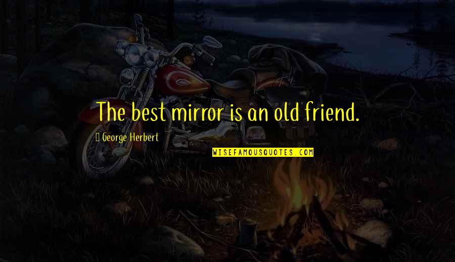 Aparentes De Piedra Quotes By George Herbert: The best mirror is an old friend.