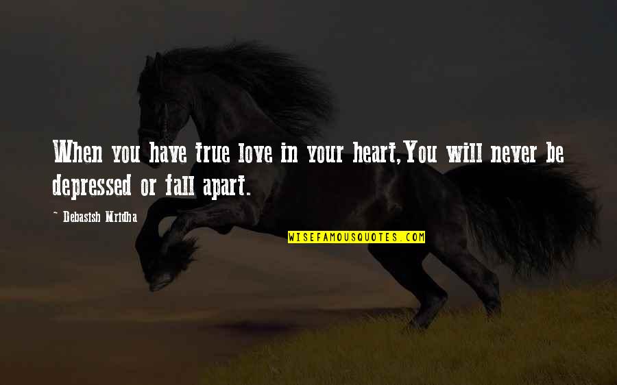 Apart From Your Love Quotes By Debasish Mridha: When you have true love in your heart,You