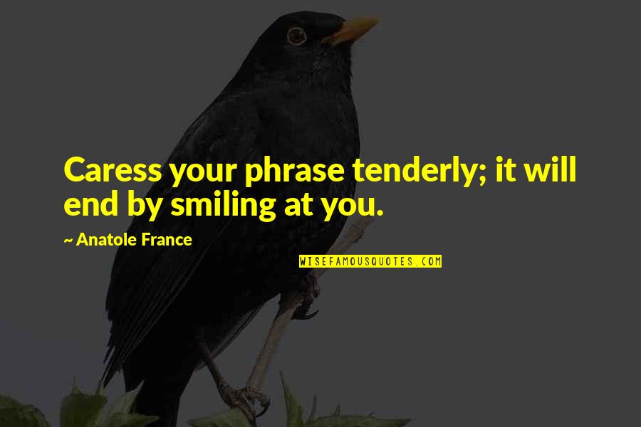 Apartment 23 Quotes By Anatole France: Caress your phrase tenderly; it will end by
