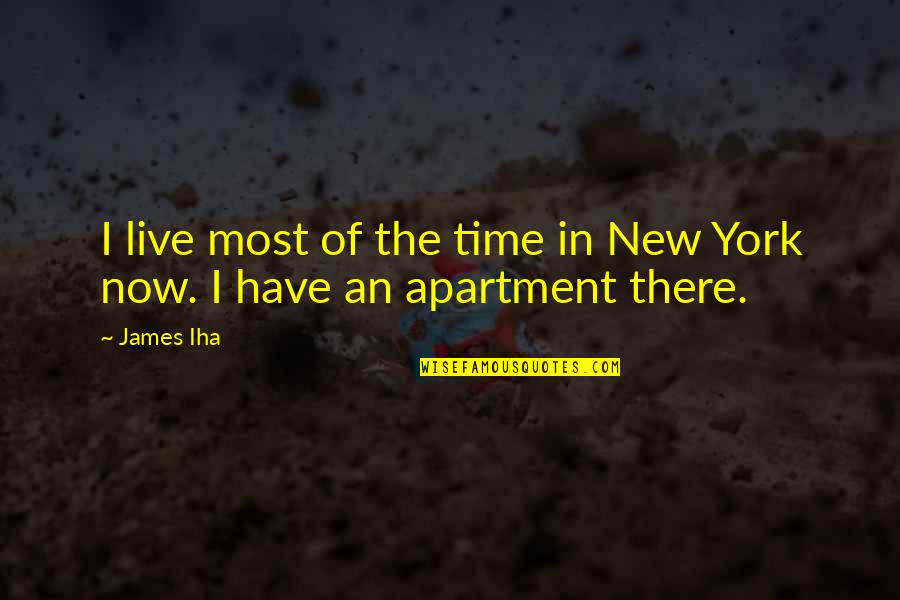 Apartment Quotes By James Iha: I live most of the time in New