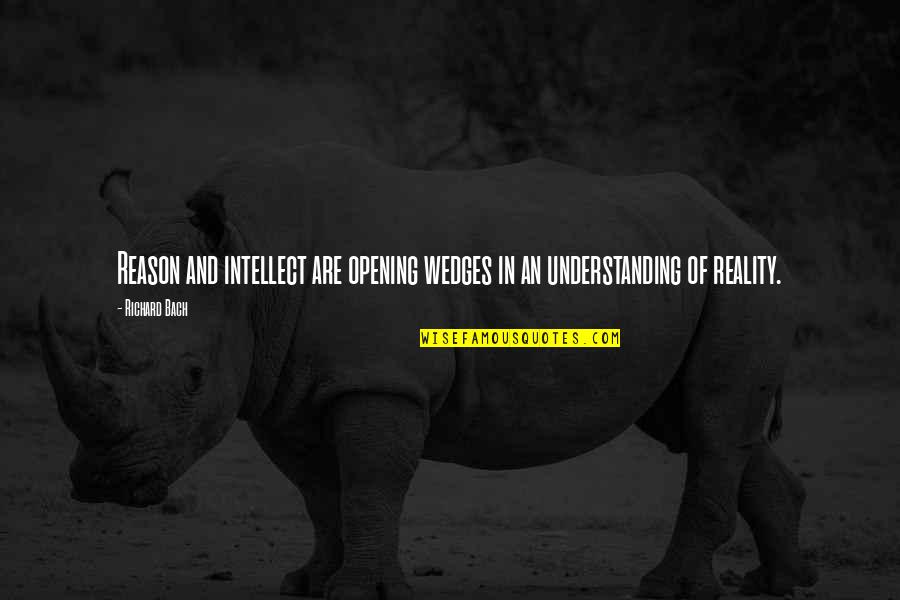 Apcar Ems Quotes By Richard Bach: Reason and intellect are opening wedges in an