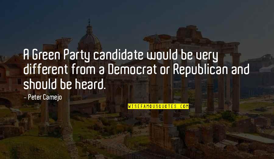 Apemen And Jane Quotes By Peter Camejo: A Green Party candidate would be very different Apemen And Jane Quotes By Peter Camejo: A Green Party candidate would be very different