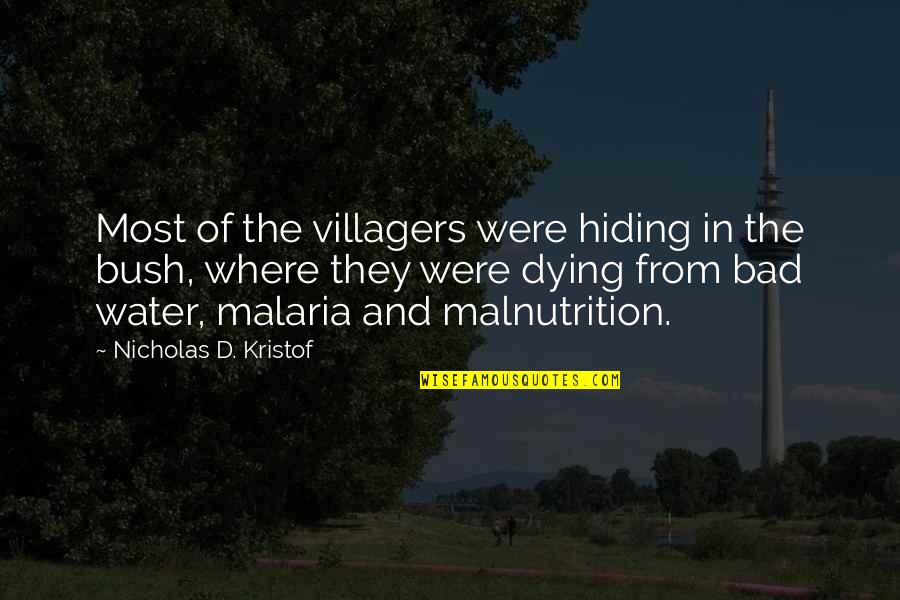 Aperture Science Cave Johnson Quotes By Nicholas D. Kristof: Most of the villagers were hiding in the