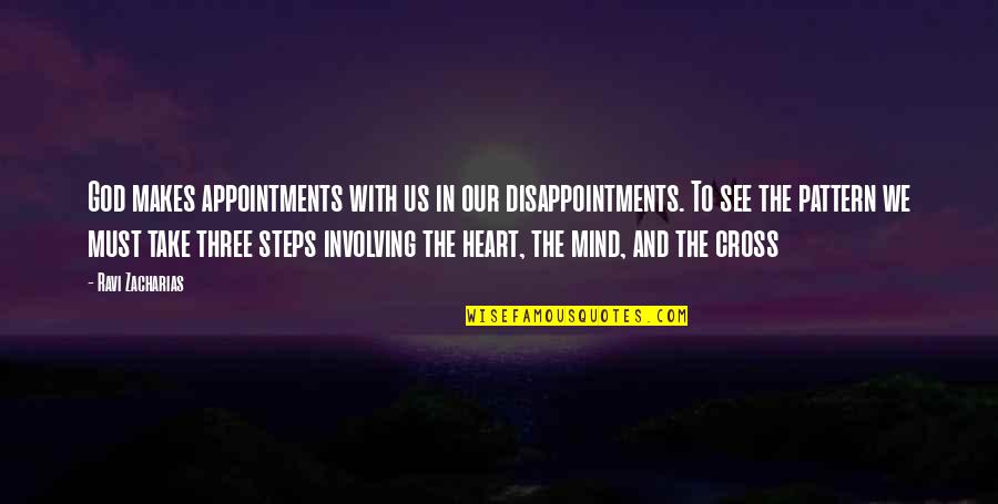 Apesadumbrado In English Quotes By Ravi Zacharias: God makes appointments with us in our disappointments.