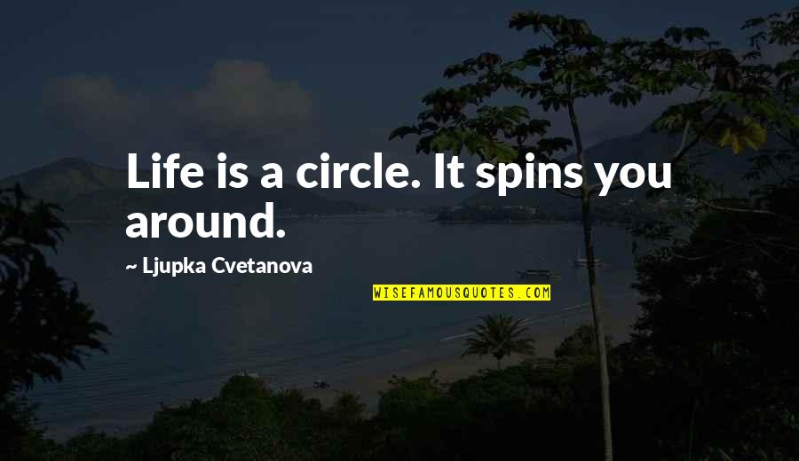 Aphorisms Quotes Quotes By Ljupka Cvetanova: Life is a circle. It spins you around.