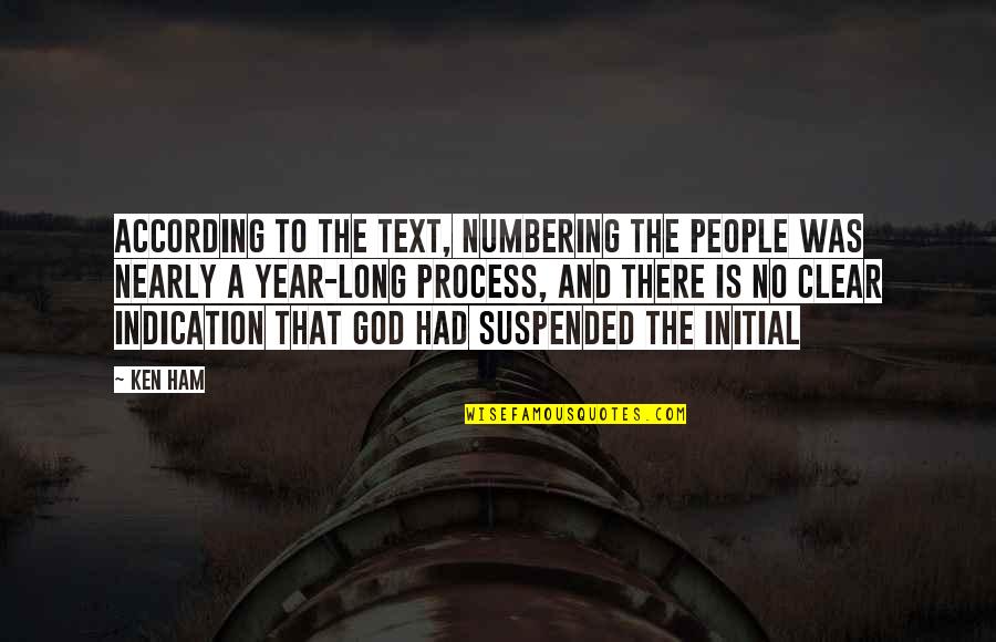 Apilang Quotes By Ken Ham: According to the text, numbering the people was