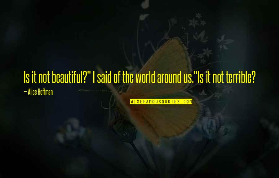 Apj Best Quotes By Alice Hoffman: Is it not beautiful?" I said of the