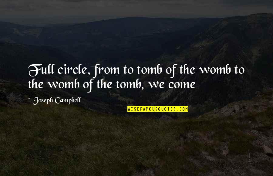 Apj Kalam Quotes By Joseph Campbell: Full circle, from to tomb of the womb
