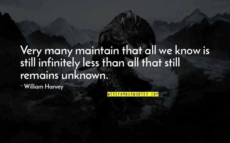 Aplazado Por Quotes By William Harvey: Very many maintain that all we know is