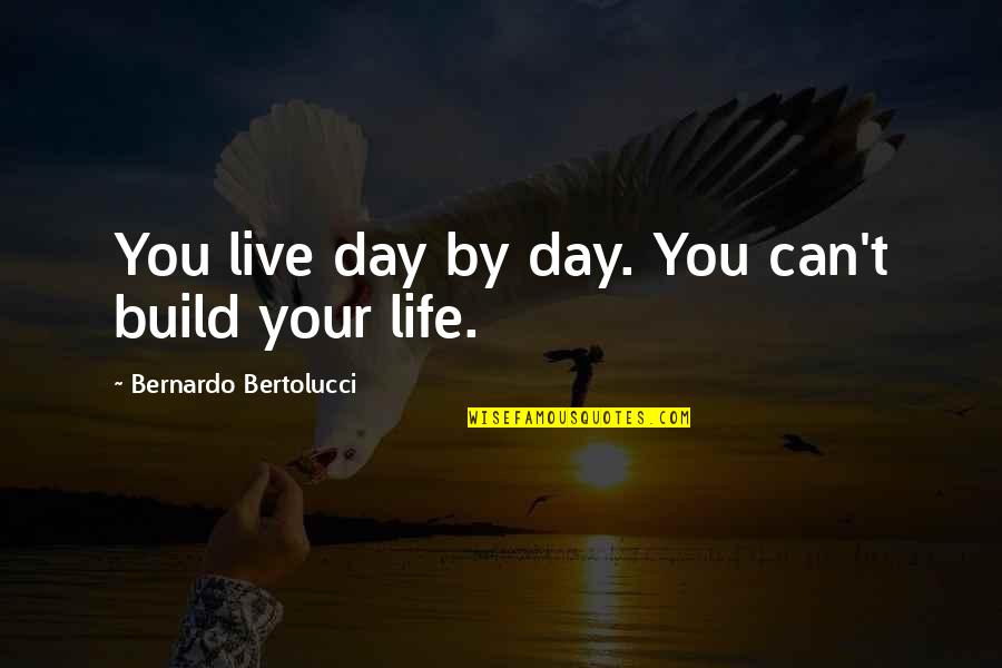 Apologise Sorry Quotes By Bernardo Bertolucci: You live day by day. You can't build