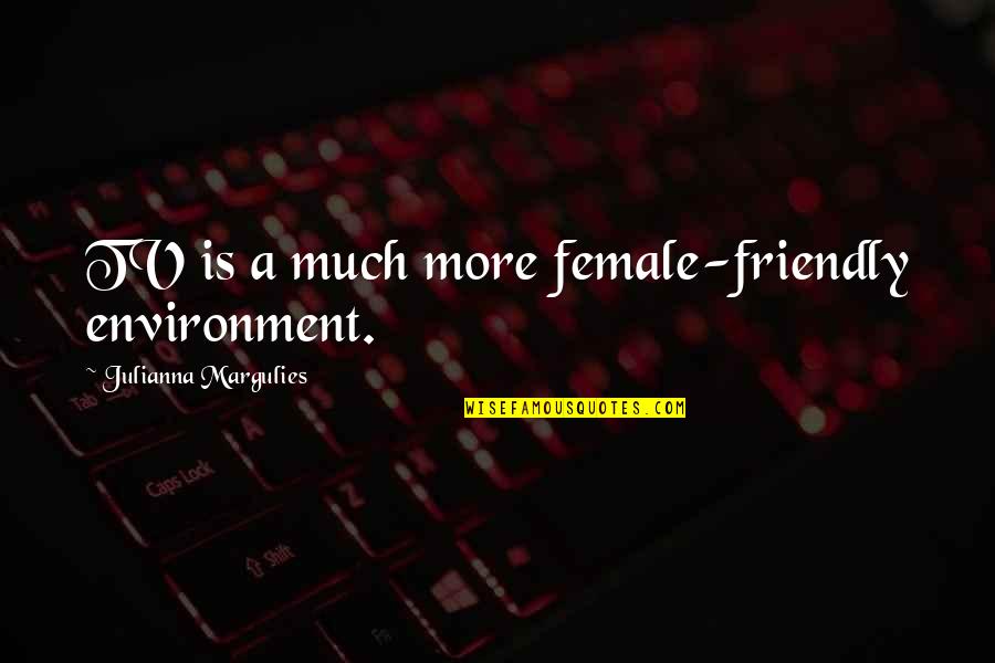 Apologistas Catolicos Quotes By Julianna Margulies: TV is a much more female-friendly environment.