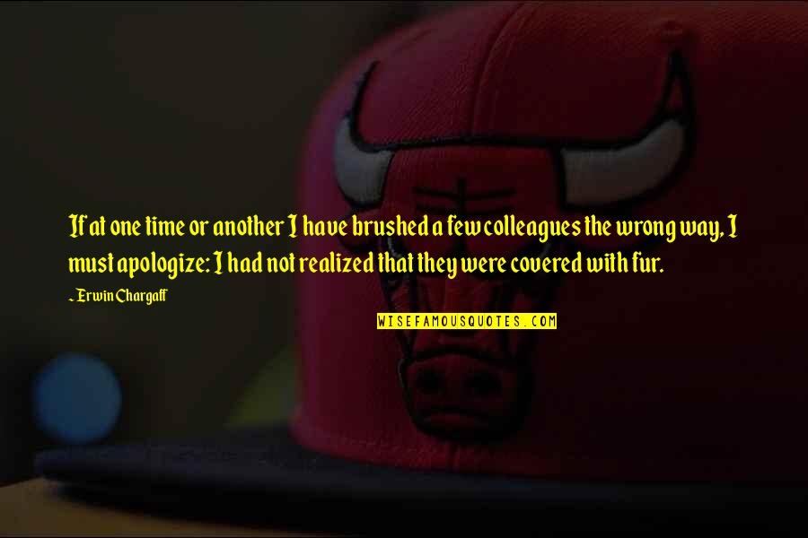 Apologize Quotes By Erwin Chargaff: If at one time or another I have