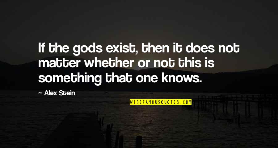 Apologizing Pinterest Quotes By Alex Stein: If the gods exist, then it does not