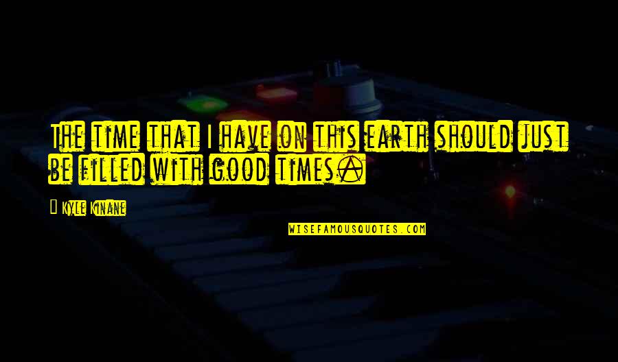 Aportar Ideas Quotes By Kyle Kinane: The time that I have on this earth