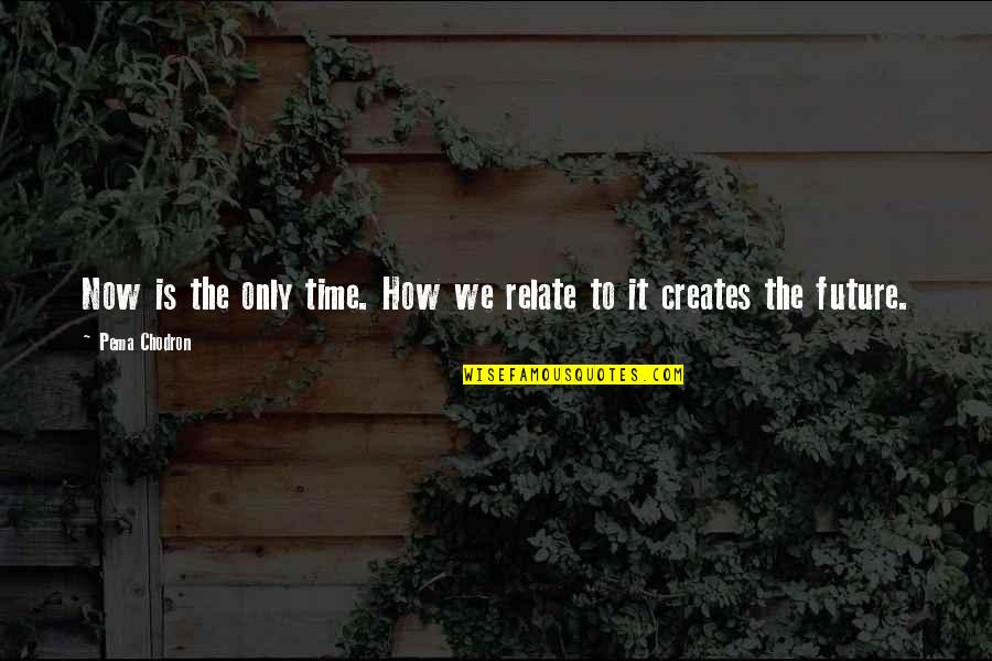 Apostates Cody Quotes By Pema Chodron: Now is the only time. How we relate