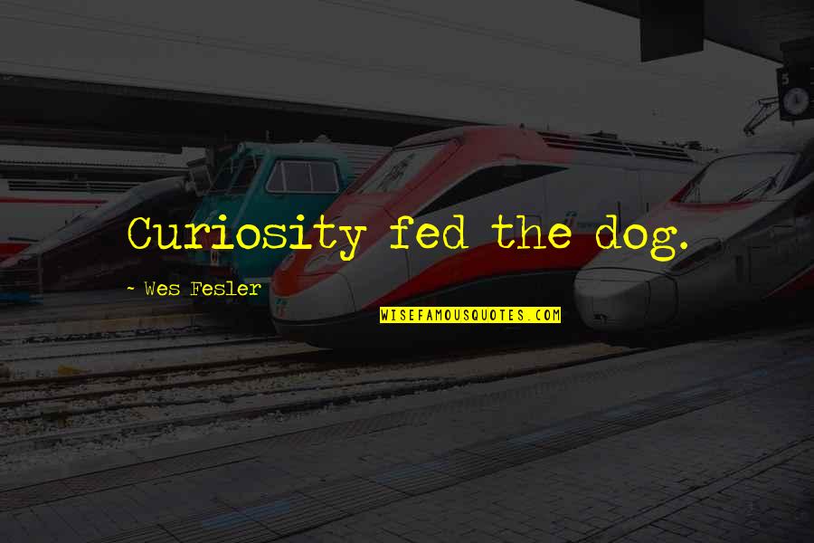 Apostolates Family Catechism Quotes By Wes Fesler: Curiosity fed the dog.