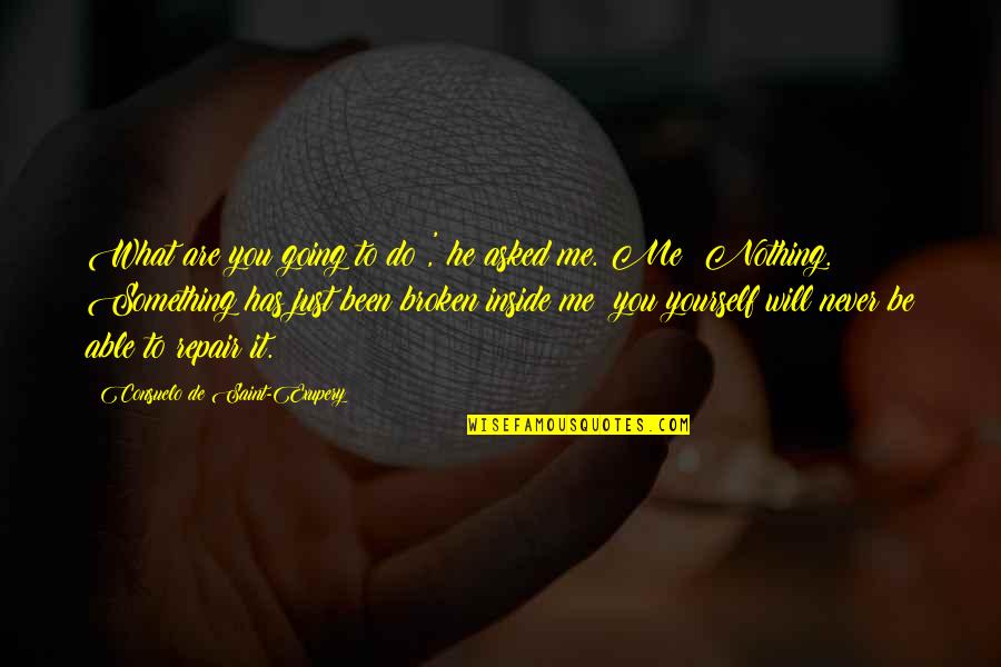 Apostolos Tassiopoulos Quotes By Consuelo De Saint-Exupery: What are you going to do?,' he asked Apostolos Tassiopoulos Quotes By Consuelo De Saint-Exupery: What are you going to do?,' he asked