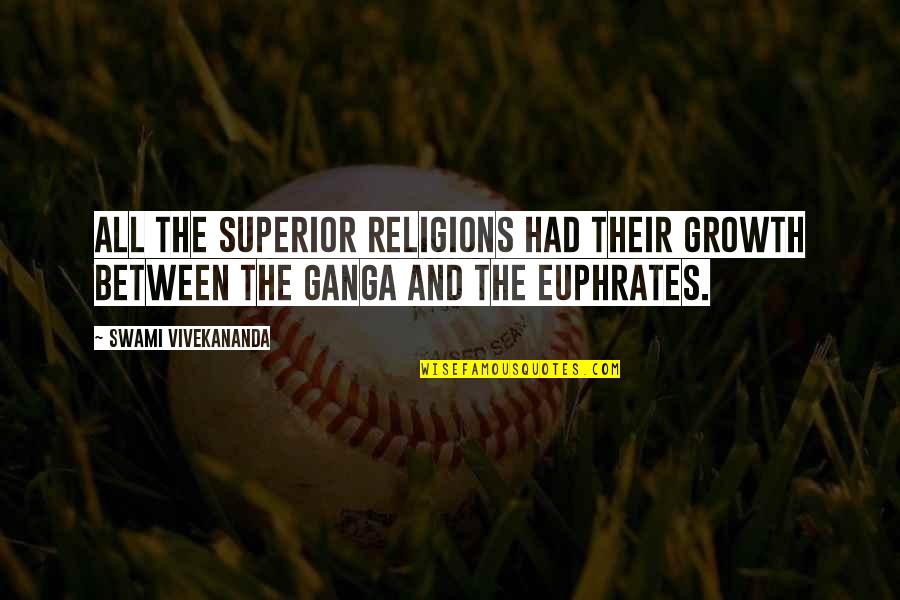Apotheker Online Quotes By Swami Vivekananda: All the superior religions had their growth between