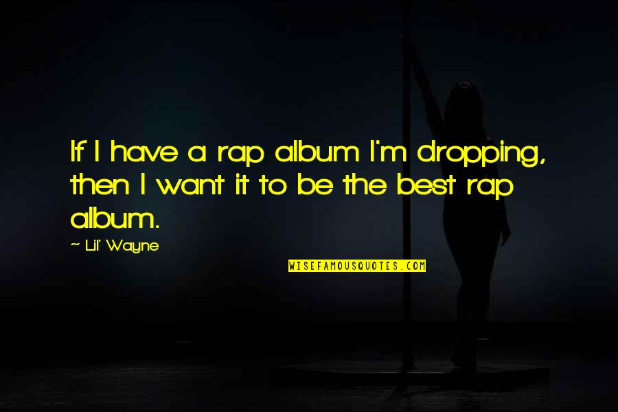 Apparitions Tv Quotes By Lil' Wayne: If I have a rap album I'm dropping,