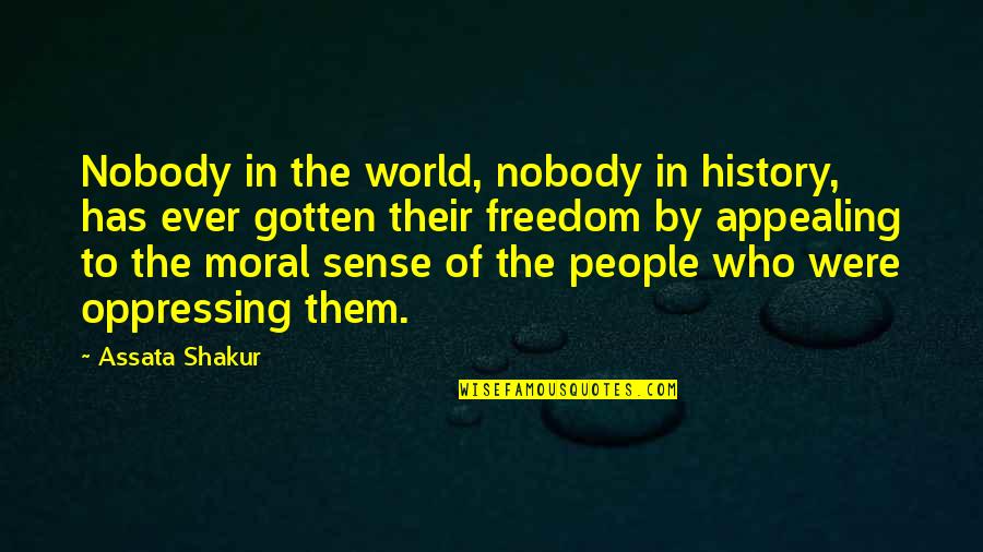 Appealing Quotes By Assata Shakur: Nobody in the world, nobody in history, has