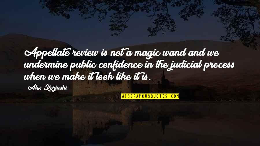 Appellate Quotes By Alex Kozinski: Appellate review is not a magic wand and