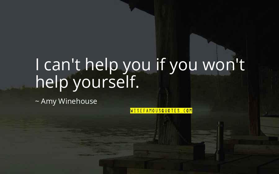 Appellations In Napa Quotes By Amy Winehouse: I can't help you if you won't help Appellations In Napa Quotes By Amy Winehouse: I can't help you if you won't help