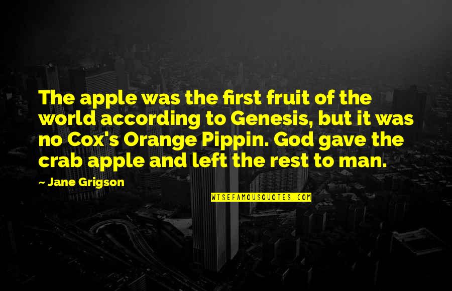 Apple Fruit Quotes By Jane Grigson: The apple was the first fruit of the