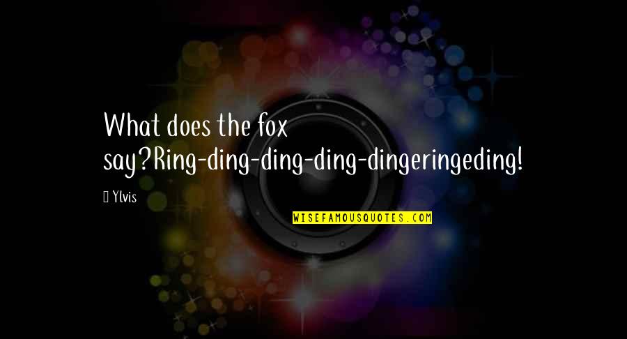 Applecarts Quotes By Ylvis: What does the fox say?Ring-ding-ding-ding-dingeringeding!
